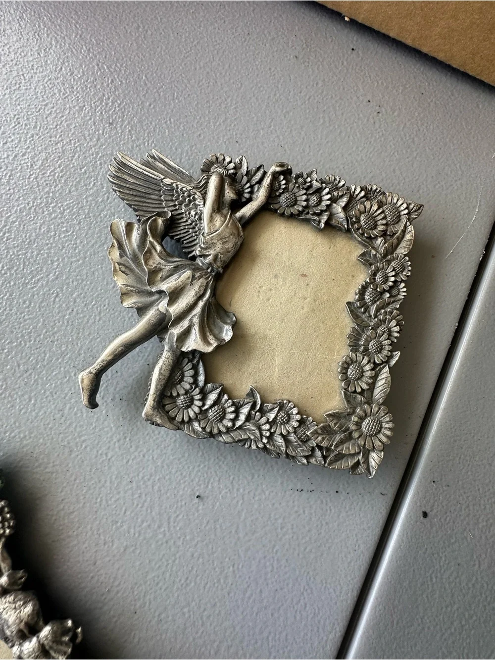 Vintage pewter Decorative Fairy & Elephant Photo Frames - Home Accents